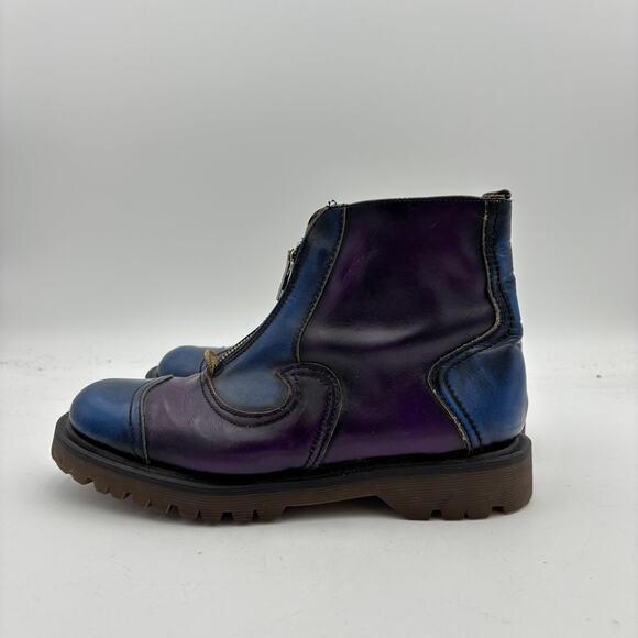 VTG John Fluevog x Dr. Doc Martens Colorblock Boots Men's 8 Made in England Rare - Picture 5 of 14